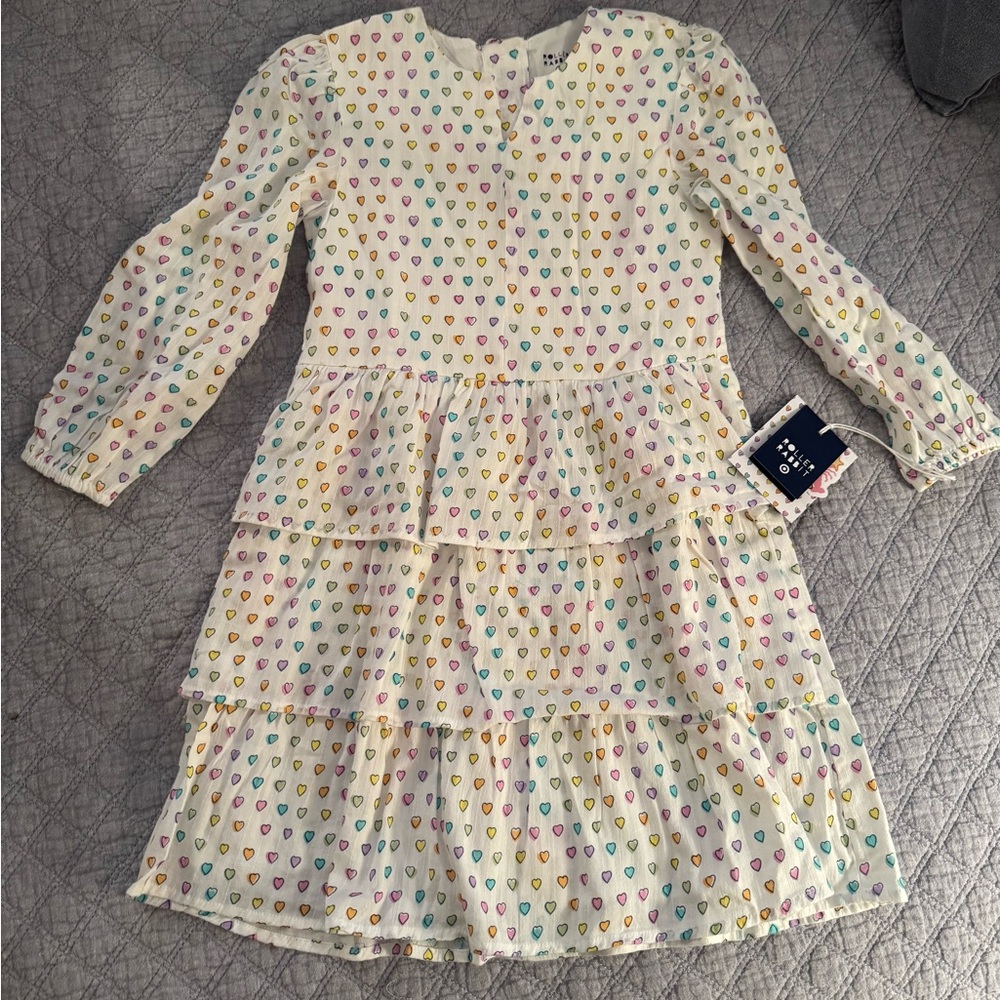 Roller Rabbit x Target Collab Kids Multicolor Heart Print Tiered Dress